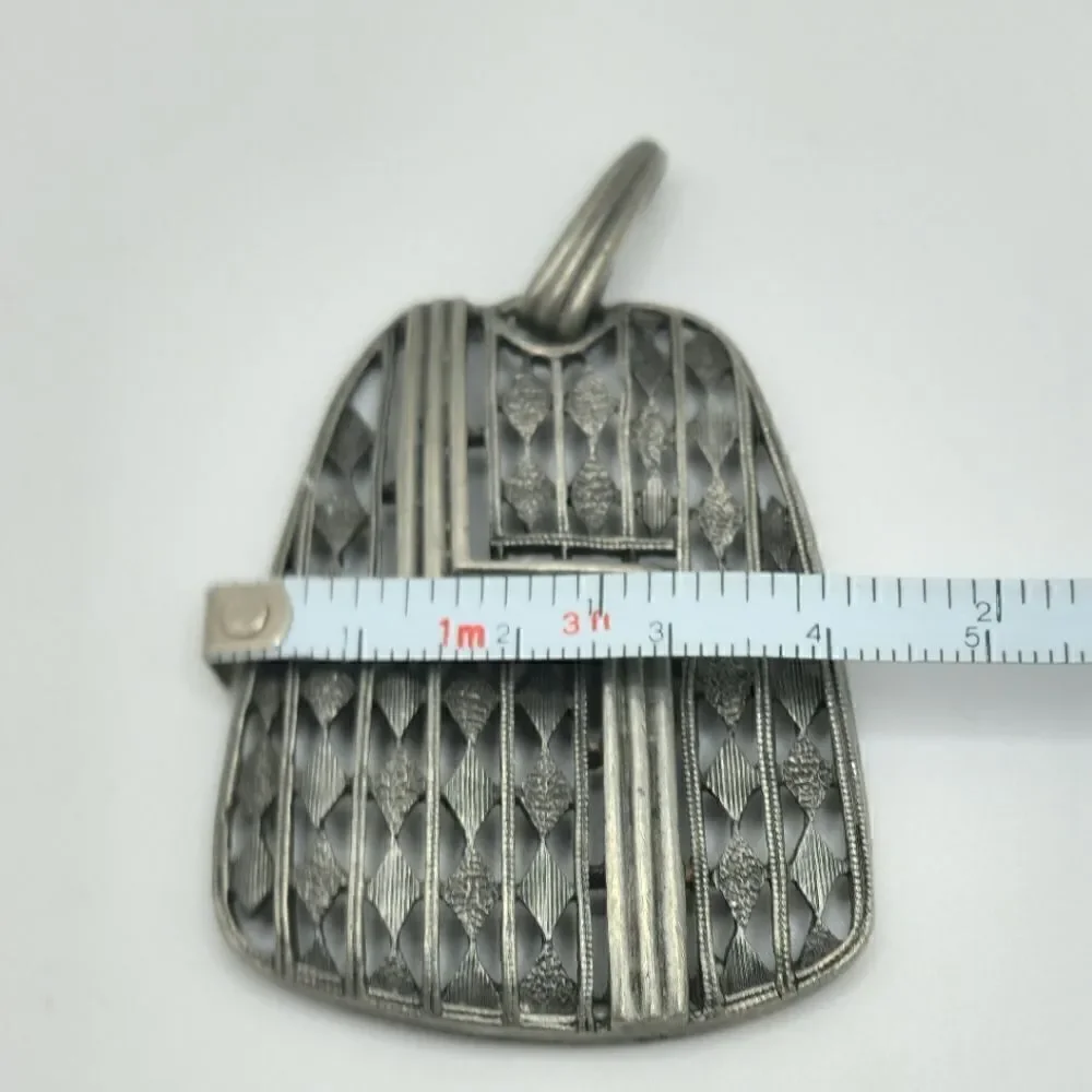 Vintage Silver Trifari Geometric pendant